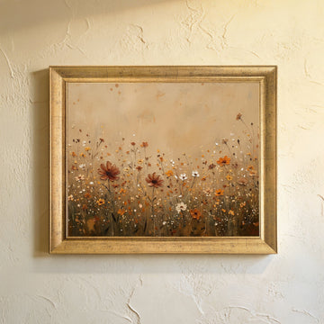 "Orange Flowers" Floral Tablo