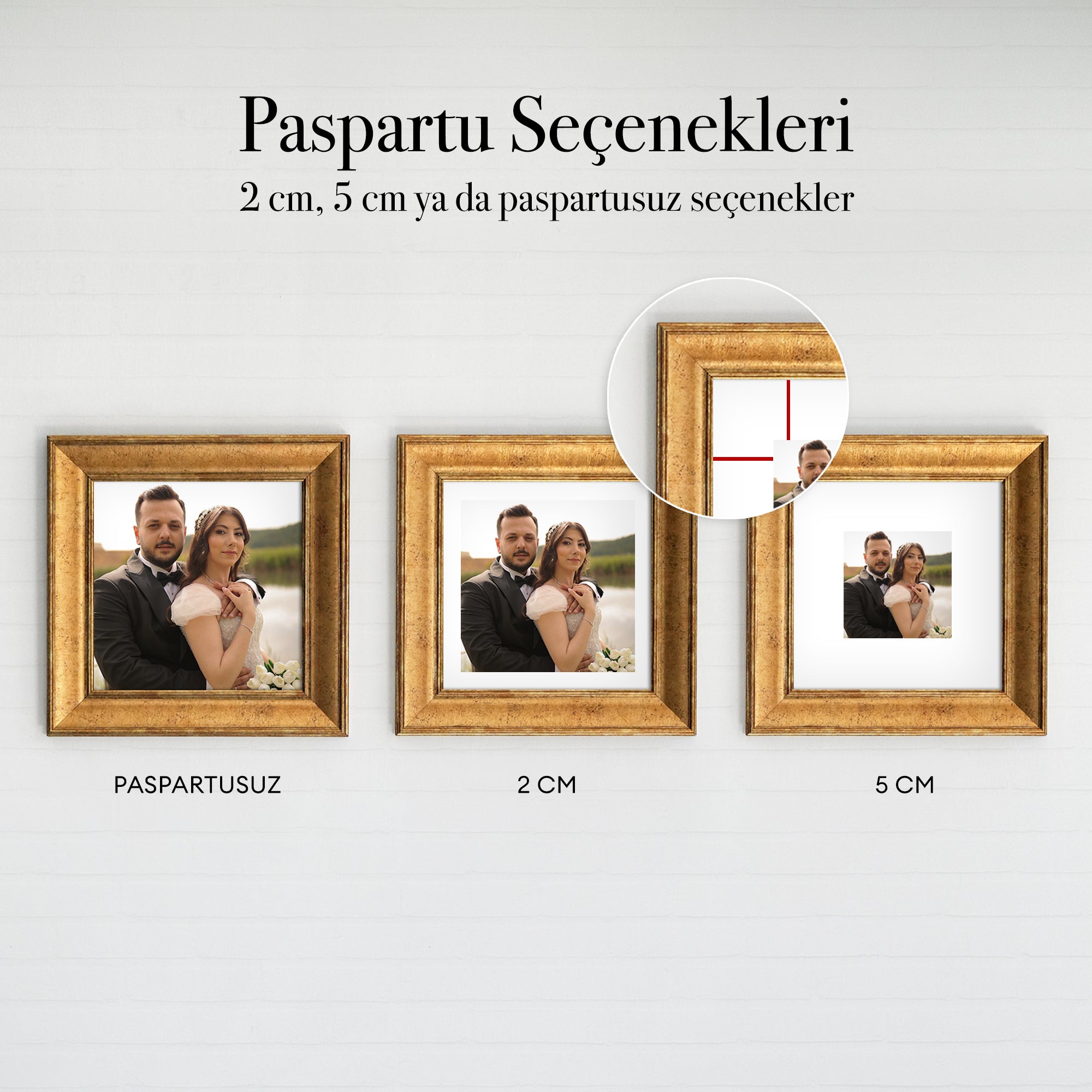 Güzel Anılar Köşesi" Kişiye Özel Gold Çerçeveli Fotoğraf Kolajı Seti