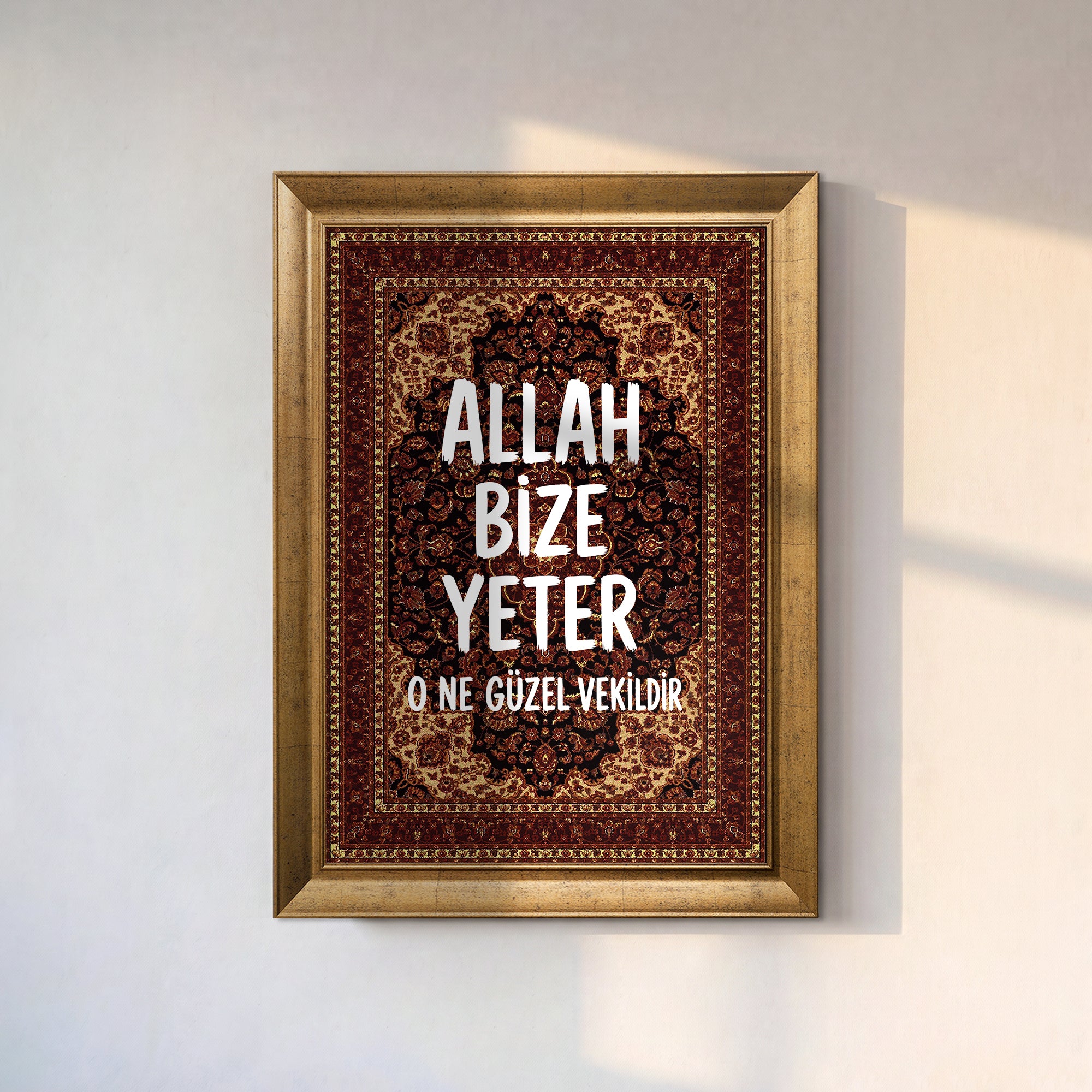 Allah Bize Yeter, O ne güzel vekildir - Kanvas Tablo