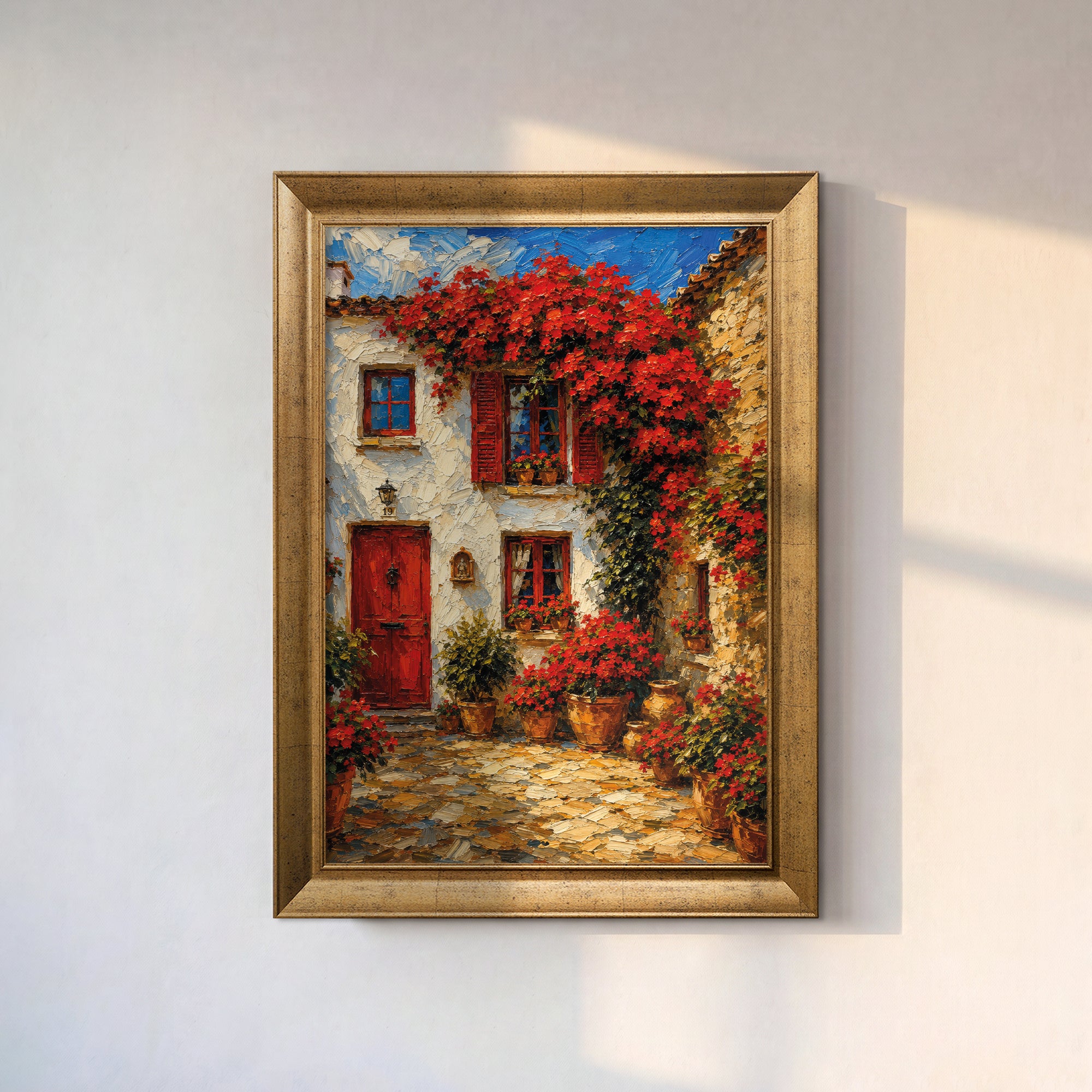 Vintage Vase and Flowers Canvas Painting