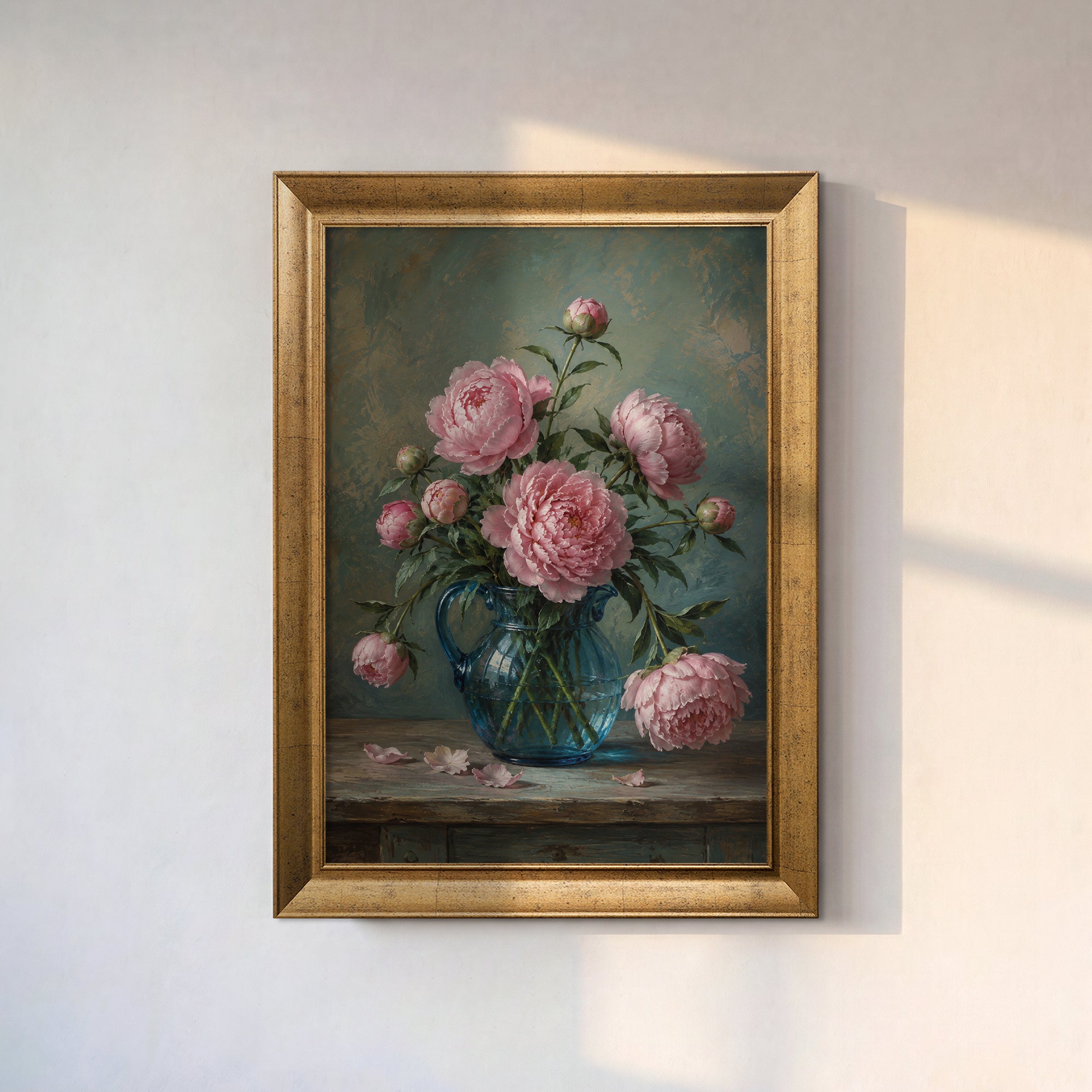 Pembe Çiçekler Kanvas Tablo