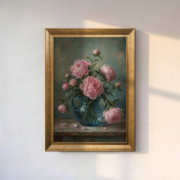 Pembe Çiçekler Kanvas Tablo