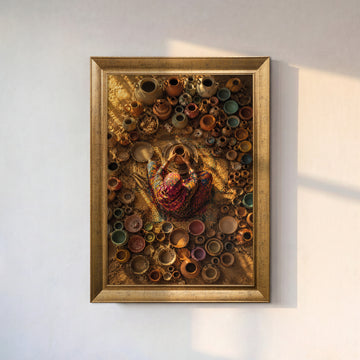 Vintage Vase and Flowers Canvas Painting