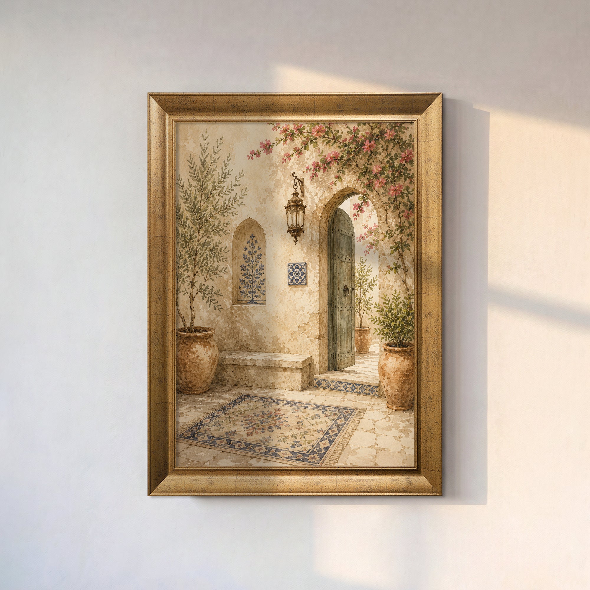 Avlu Vintage Halı Kanvas Tablo