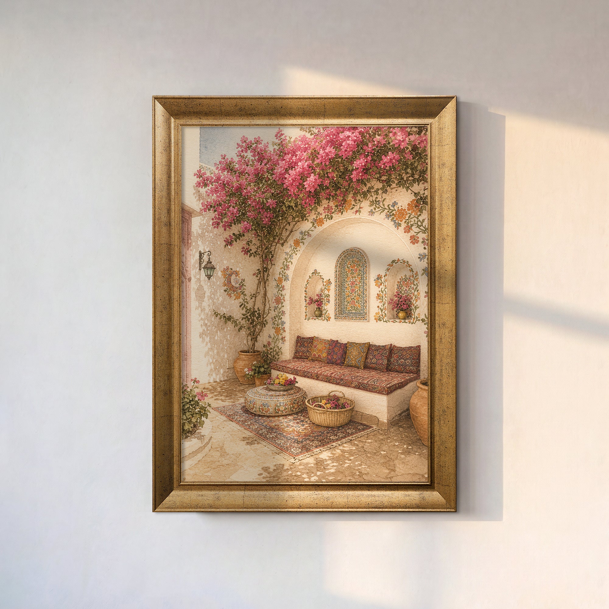 Avlu Vintage Halı Serisi Kanvas Tablo