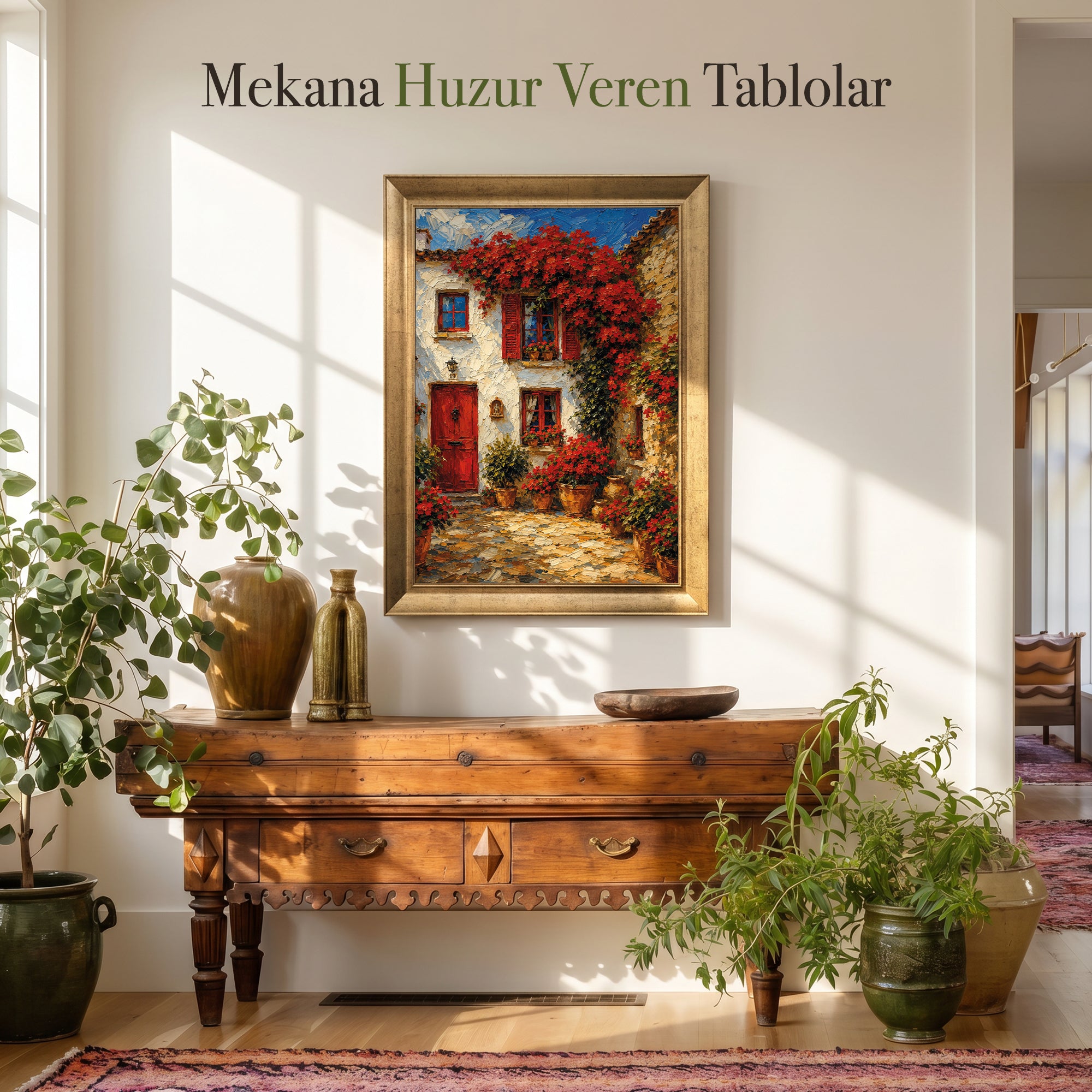 Vintage Vase and Flowers Canvas Painting