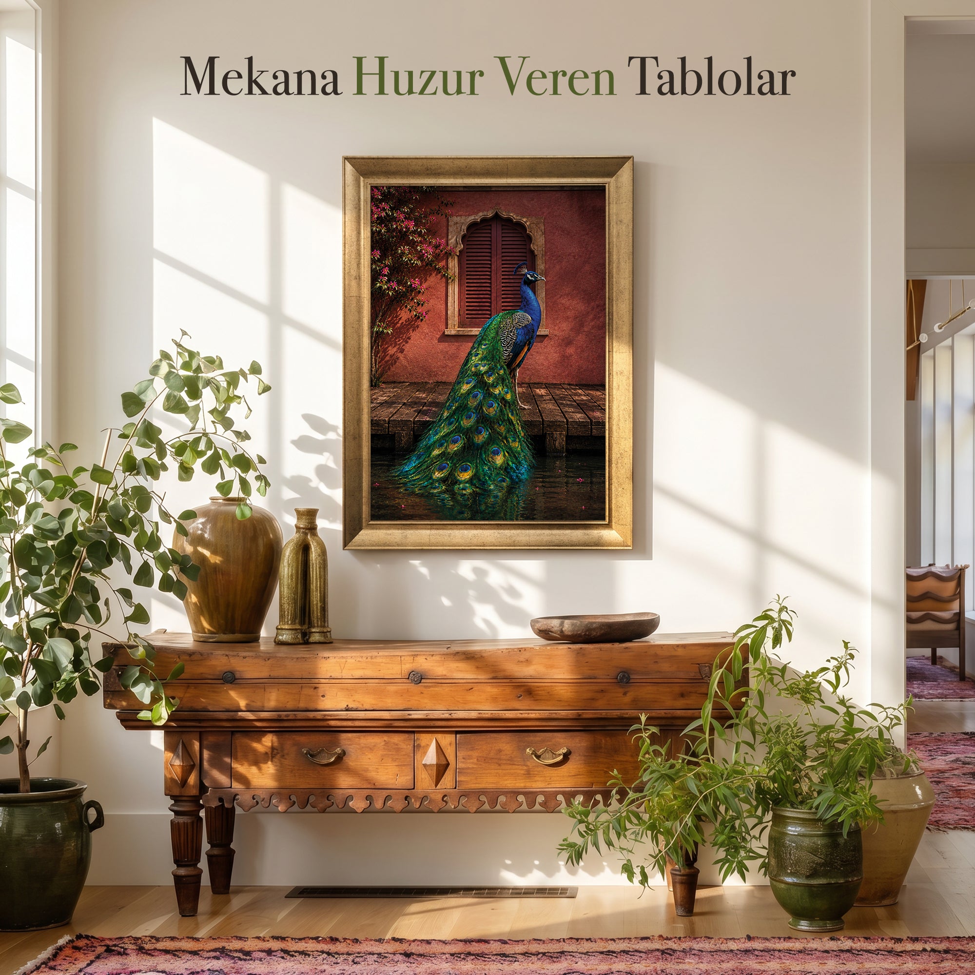 Tavus Kuşu Kanvas Tablo