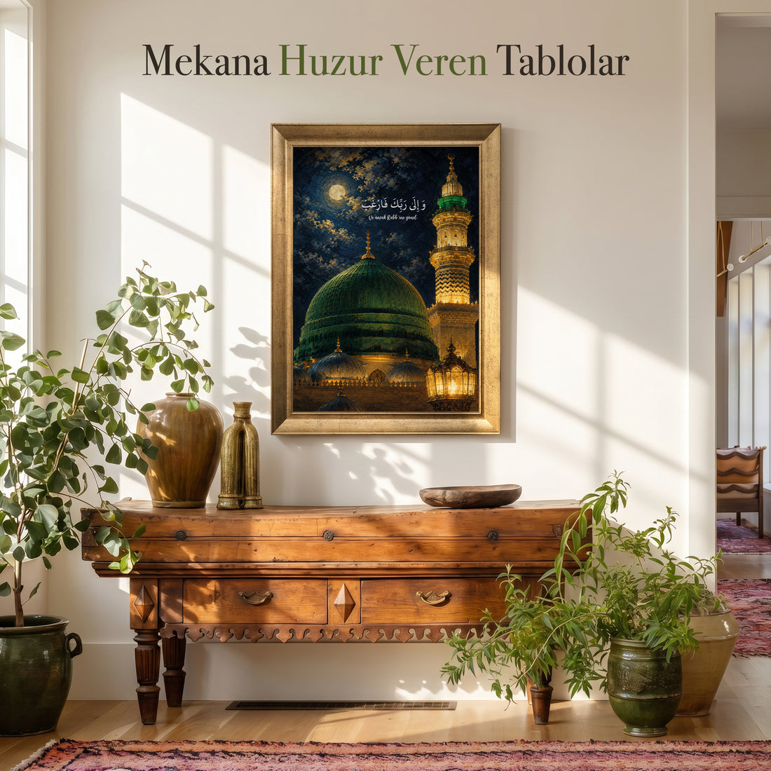 Mescid-i Nebevi-Ve Ancak Rabbine Yönel-Kanvas Tablo