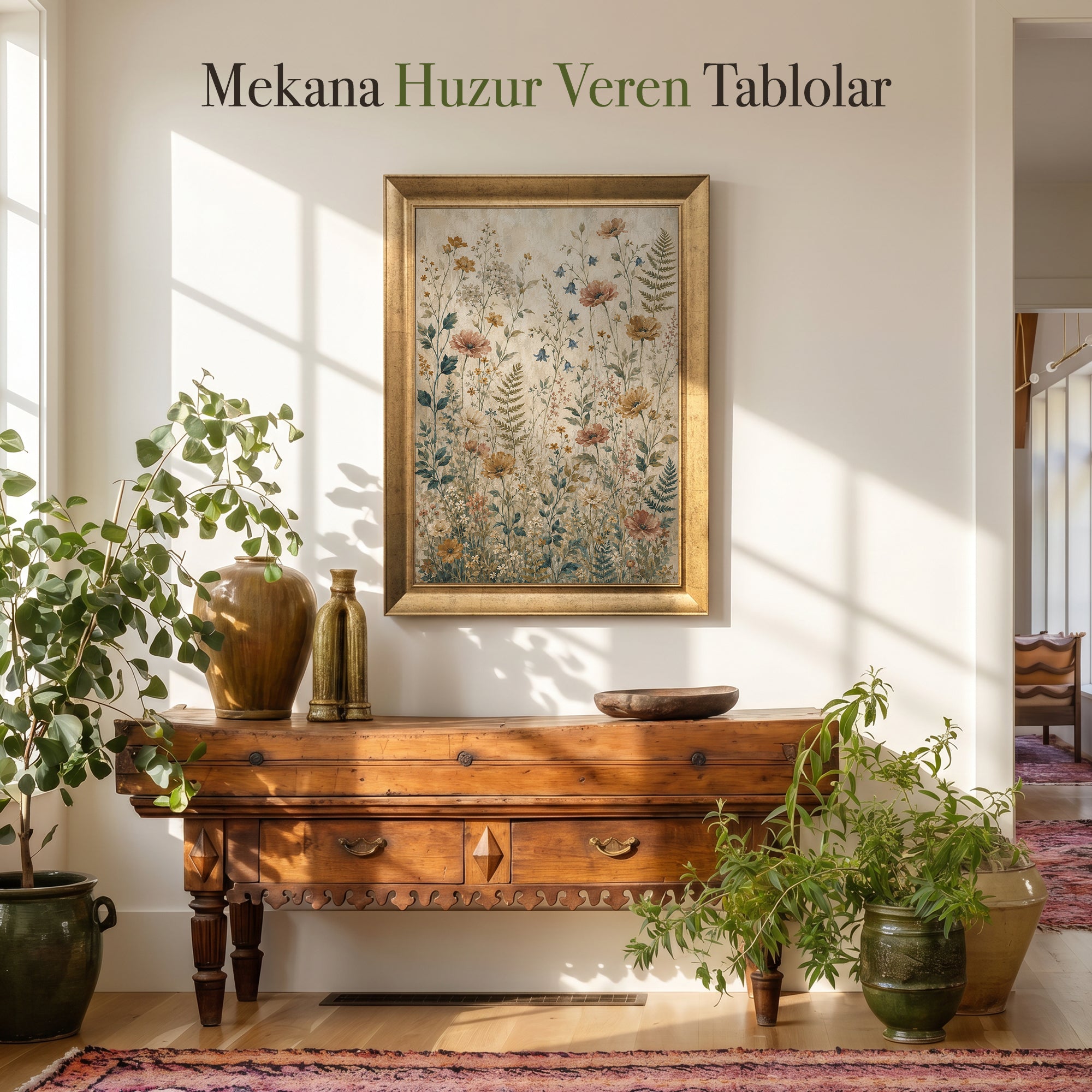 Kır Çiçekleri Kanvas Tablo