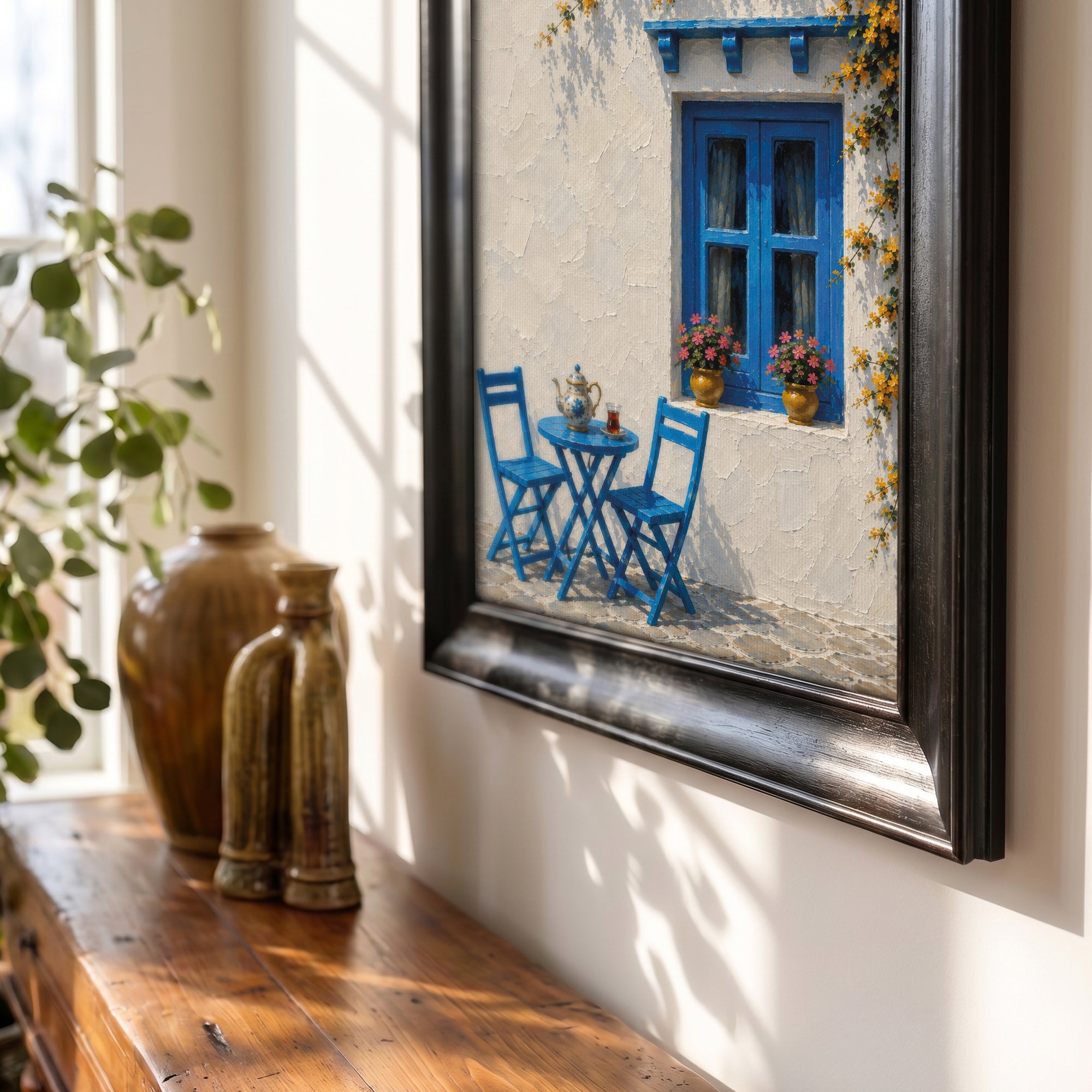 Vintage Vase and Flowers Canvas Painting