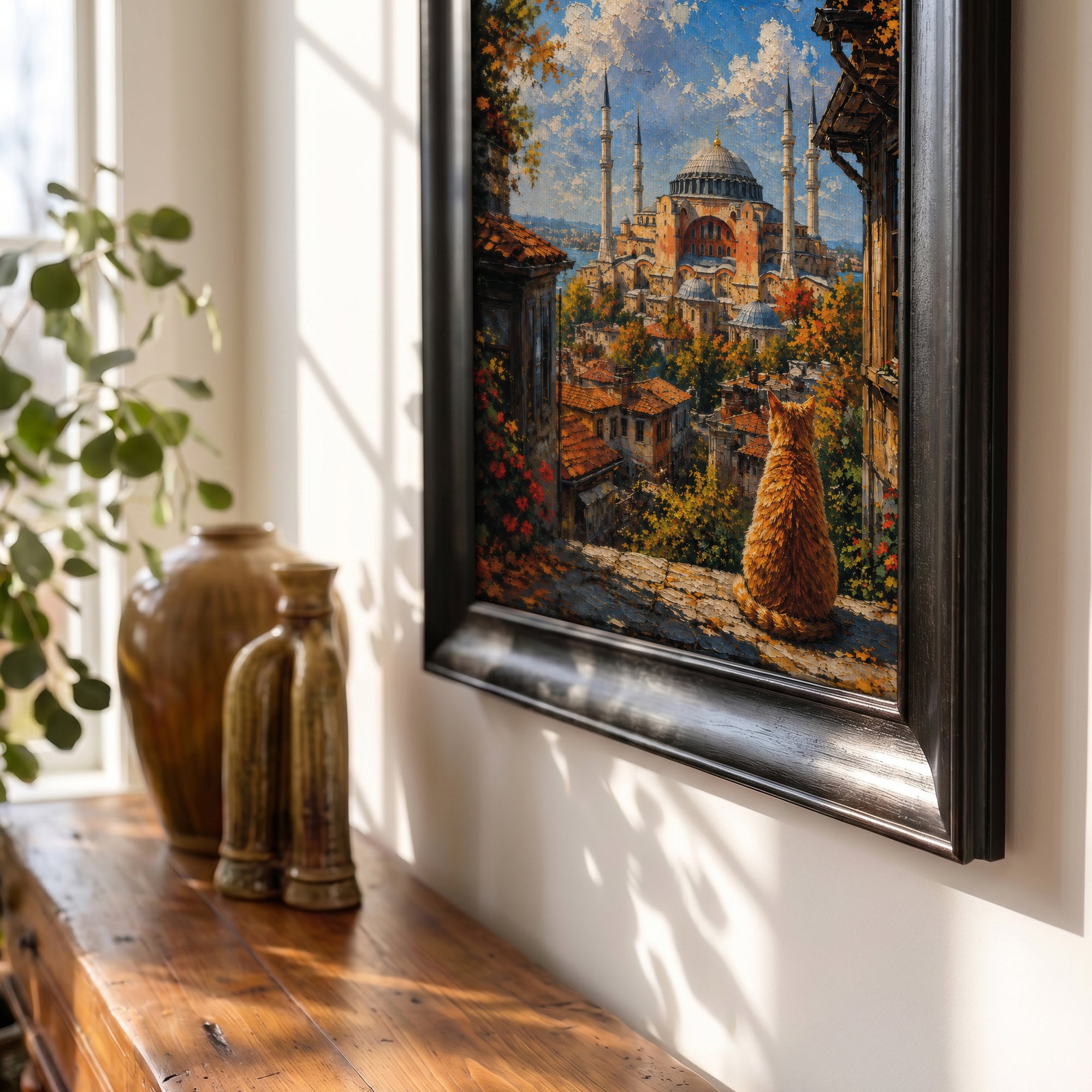 Vintage Vase and Flowers Canvas Painting