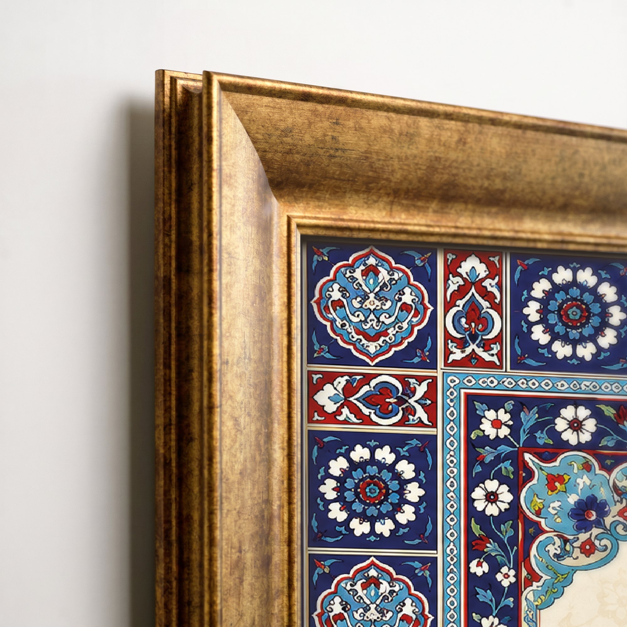 Salavat-ı Şerif Çini Desenli Hat Kanvas Tablo