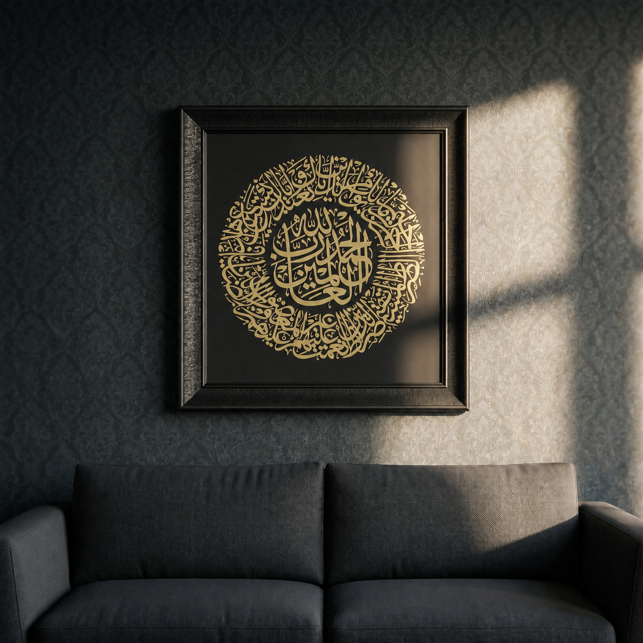 Fatiha Suresi Hat Tablosu — Endülüs Serisi Siyah Çerçeveli